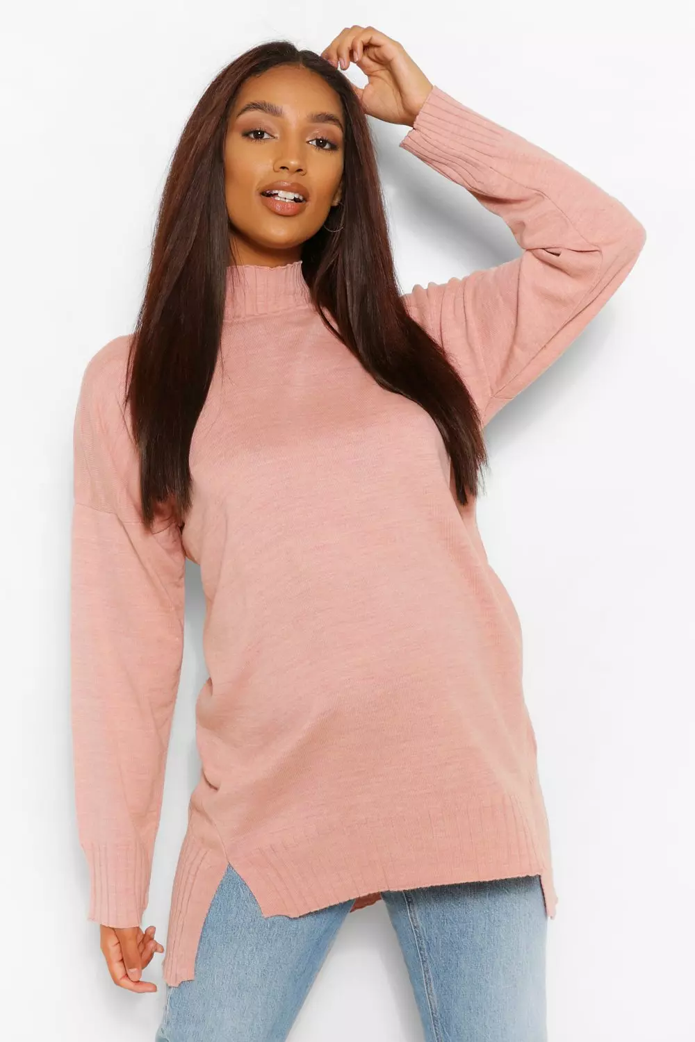 Boohoo shop pink jumper